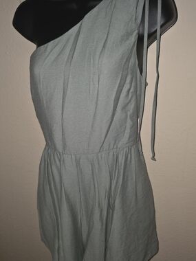 miami One-Shoulder Dress in Sage Green